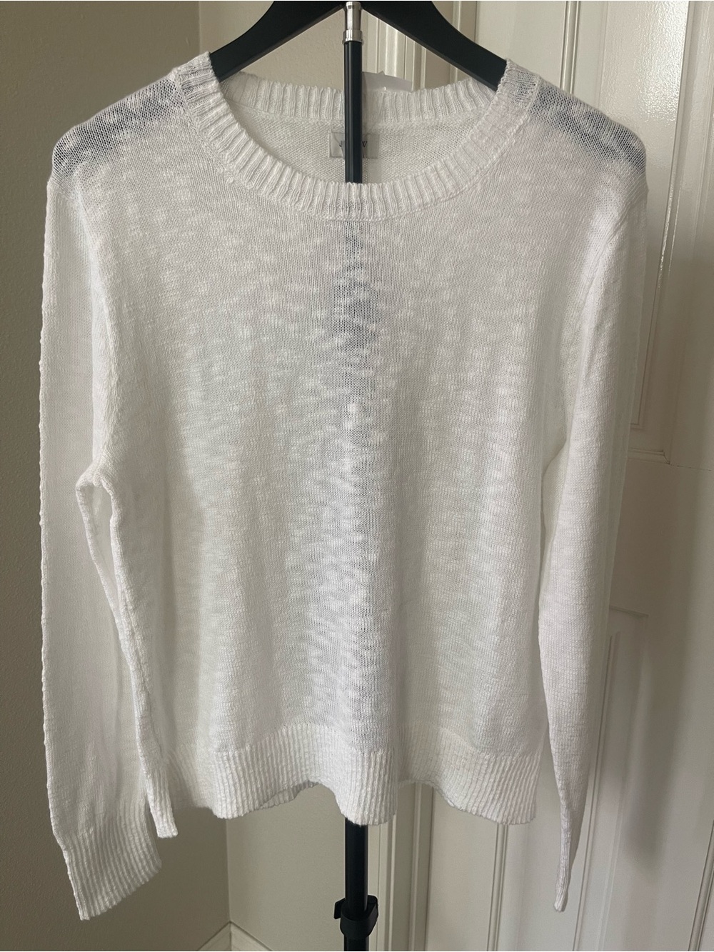 J. Crew NWT White Crewneck Lightweight Knit Sweater